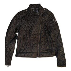 Belstaff Quilted Moto Cafe Racer Jacket 38 S M